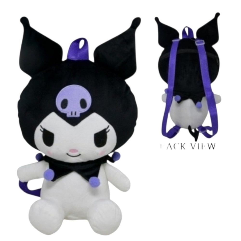HELLO KITTY and Friends Kuromi 14" Plush Back Pack  NWT